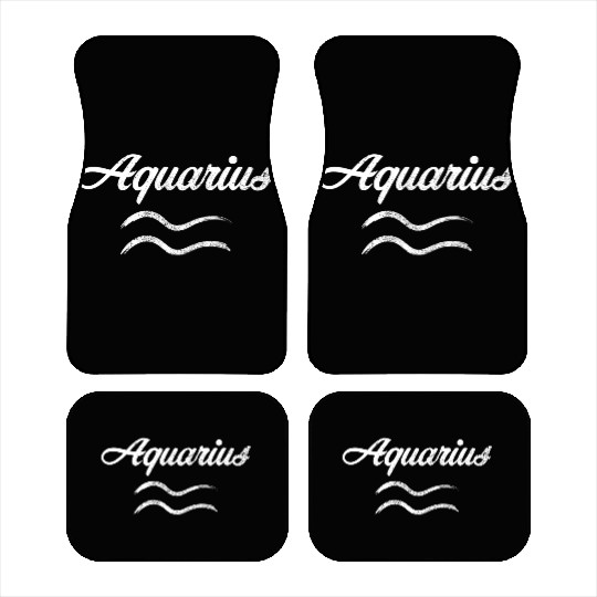 Zodiac Symbol Sign Aquarius Car Mats