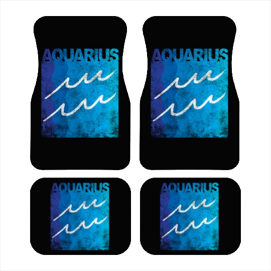 Zodiac Symbol Sign Aquarius Car Mats