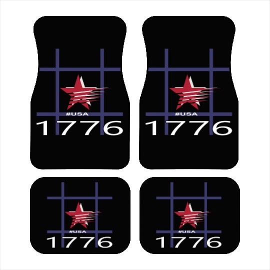 1776 USA STAR HASHTAG Car Mats