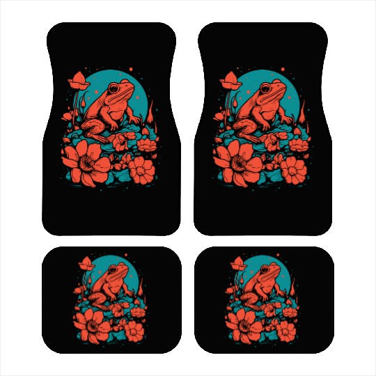 Goth Poison Frog Goblincore Fairycore Floral Frogs Car Mats