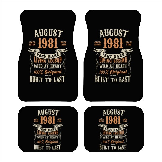 August 1981 Birthday Surprise Car Mats