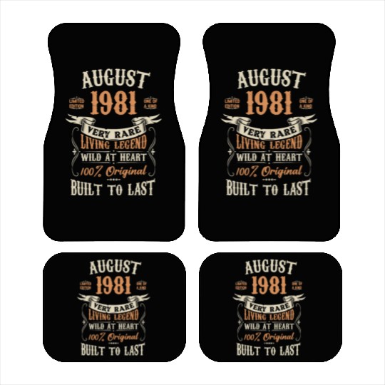 August 1981 Birthday Surprise Car Mats
