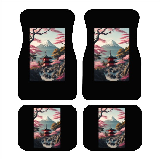 Asia Landscape Serene Mount Fuji Car Mats