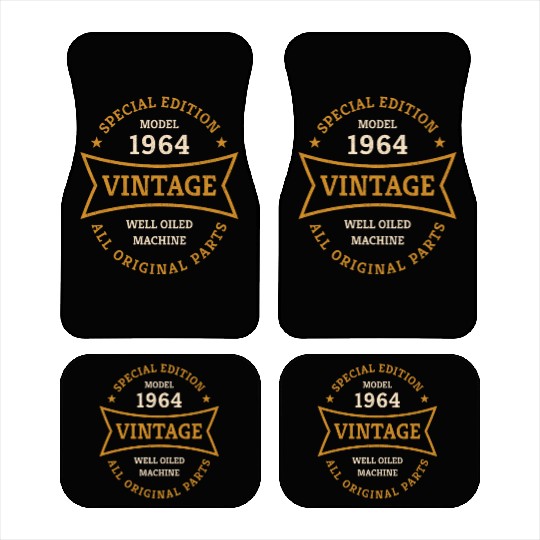 60th Birthday Gifts Born 1964 Vintage 60 Year Old Car Mats