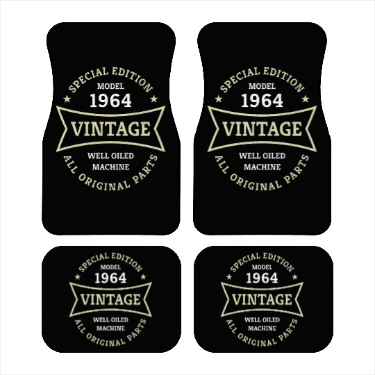 60th Birthday Gifts Born 1964 Vintage 60 Year Old Car Mats