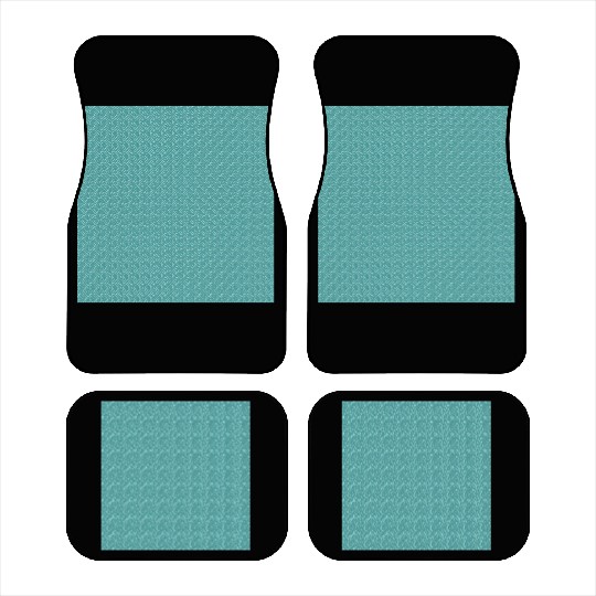 Teal White Dots Pattern Car Mats