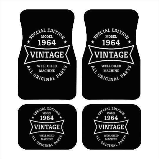 60th Birthday Gifts Born 1964 Vintage 60 Year Old Car Mats
