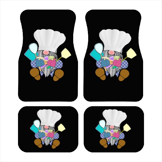 Chef Gnome cooking baking kitchen utensils fairy Car Mats