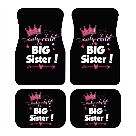 Only Child to Big Sister 2023 Sibling New Baby Car Mats