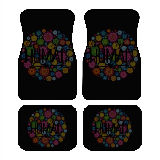 Be A Nice Human: Embrace Peace & Love Car Mats