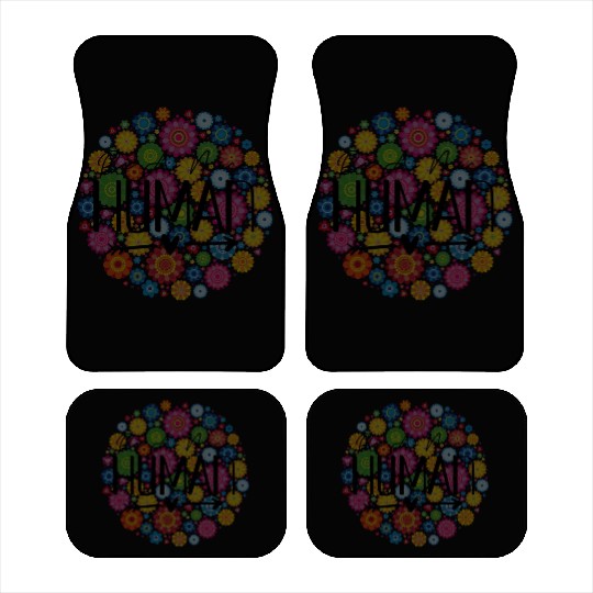 Be A Nice Human: Embrace Peace & Love Car Mats