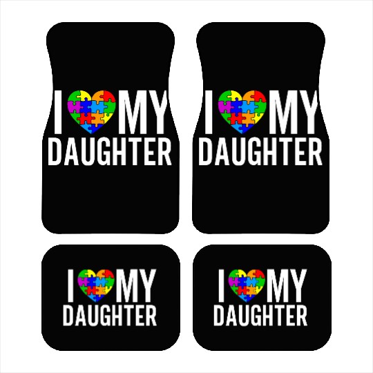 I Love My Daughter Car Mats