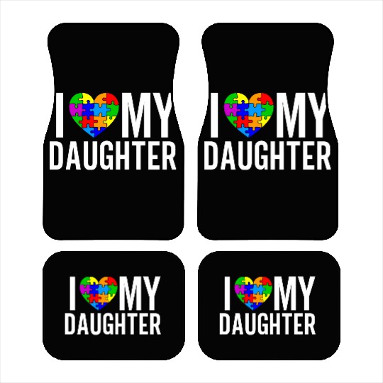 I Love My Daughter Car Mats
