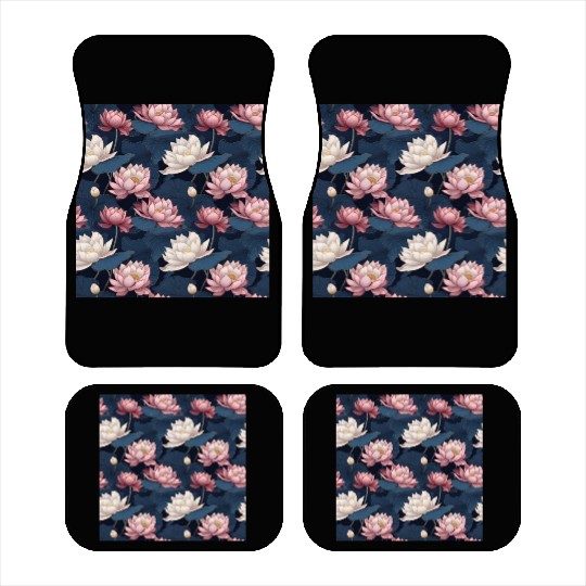 Serenity Blooms: Timeless Lotus Pattern Car Mats