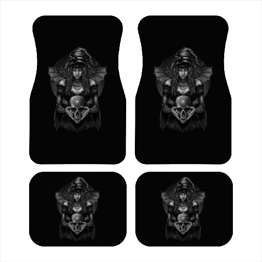witch and skull Car Mats