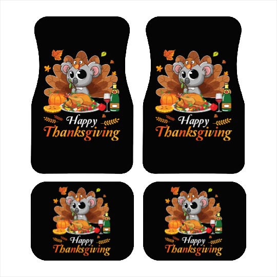Koala Turkey Costume Wine Pie Pumpkin Happy Car Mats
