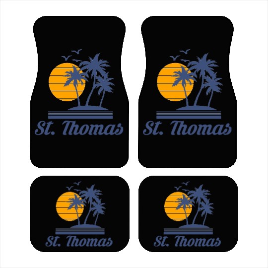 Saint St Thomas Caribbean Island Beach Car Mats