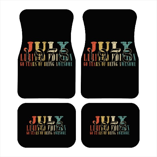 July 1978 Anniversary July 1978 July Car Mats