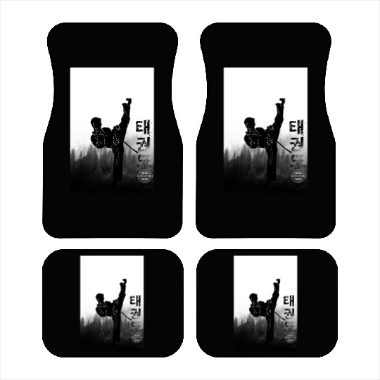 TAEKWONDO KOREAN HIGH KICK ON MOUNTAIN POSTER Car Mats