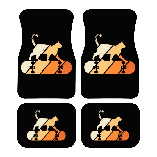 Cat Skatebaorder Trick Primo Car Mats