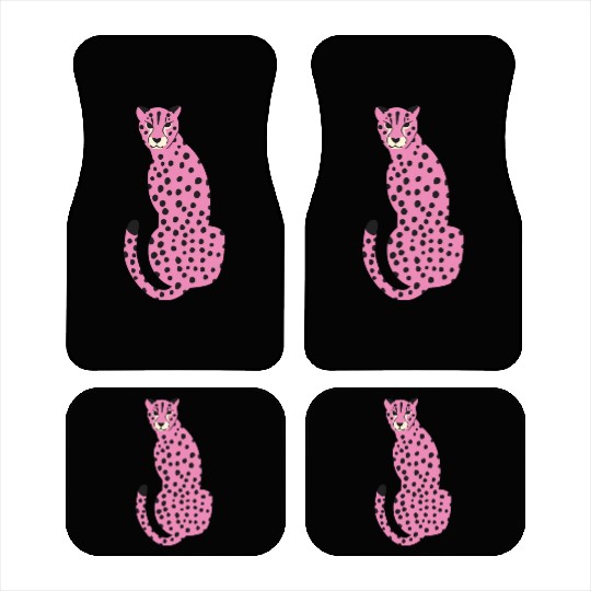 Pink Cheetah Car Mats