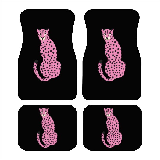 Pink Cheetah Car Mats