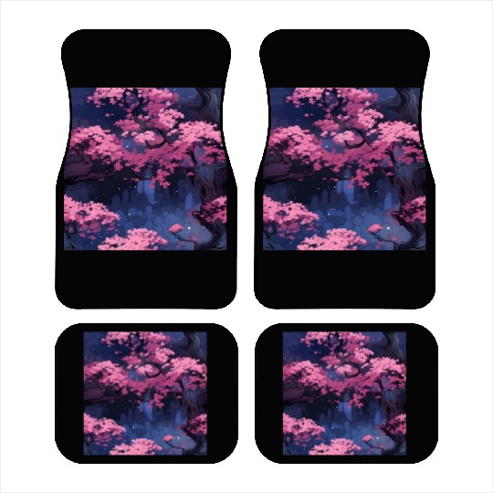 Anime Euphoria: Fantasy Cherry Blossom Dreamscape Car Mats