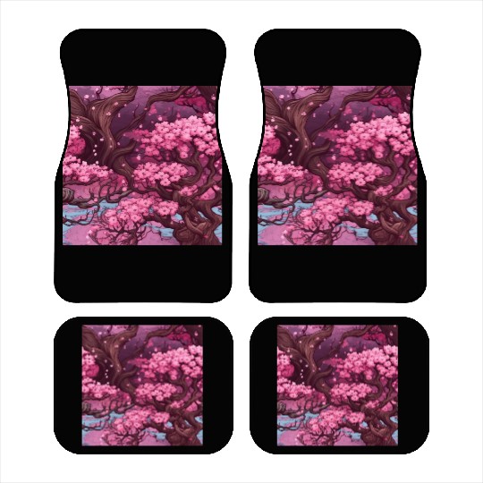 Anime Euphoria: Fantasy Cherry Blossom Dreamscape Car Mats
