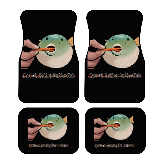 Carrot Eating Pufferfish Meme Car Mats