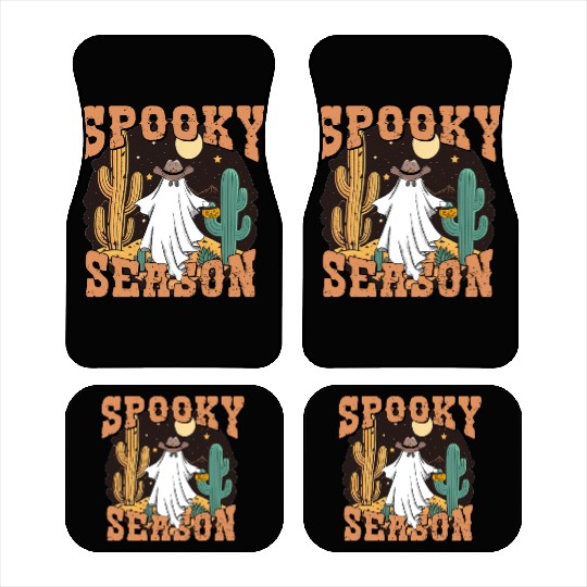 Spooky Season Western Ghost Halloween Car Mats