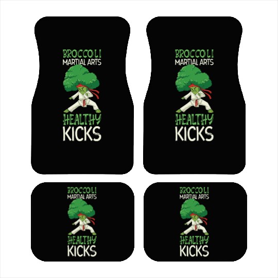 Broccoli Martial Arts Karate MMA Boxing Kicks Car Mats