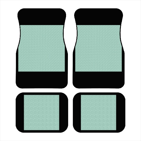 Teal White Dots Pattern Car Mats