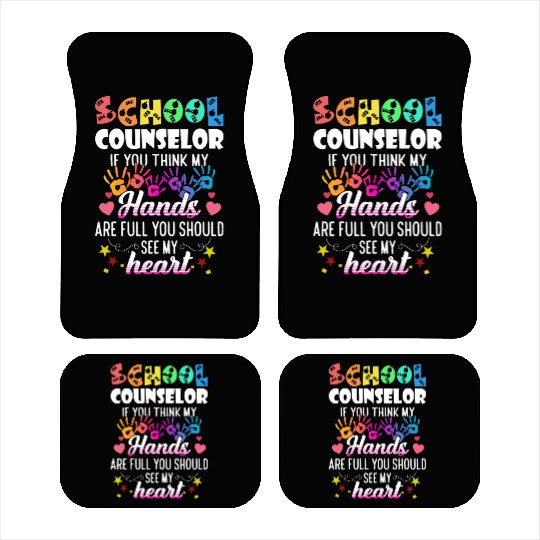 School Counselor Heart Teacher Appreciation Car Mats