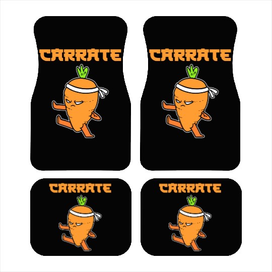Carrot Pun Vegetarian Car Mats