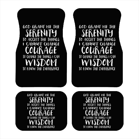 Serenity Prayer God Grant Me Serenity Christian Car Mats