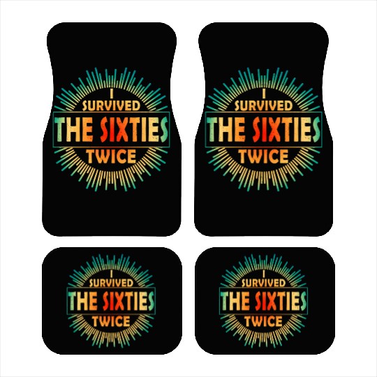 I Survived The Sixties 60S Twice Car Mats