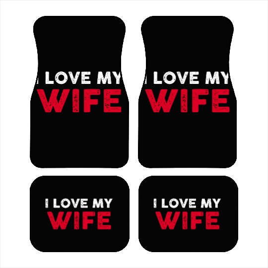 I Love My Wife Scale Placement Primary Tag Second Car Mats