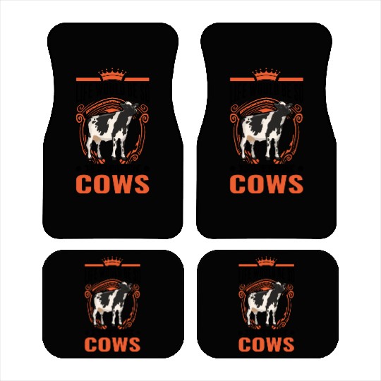Cow Cattle Breeder Land, Farmer Cows Car Mats