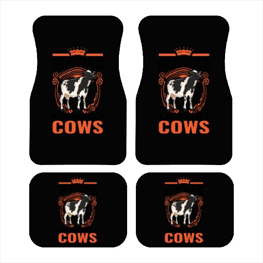 Cow Cattle Breeder Land, Farmer Cows Car Mats