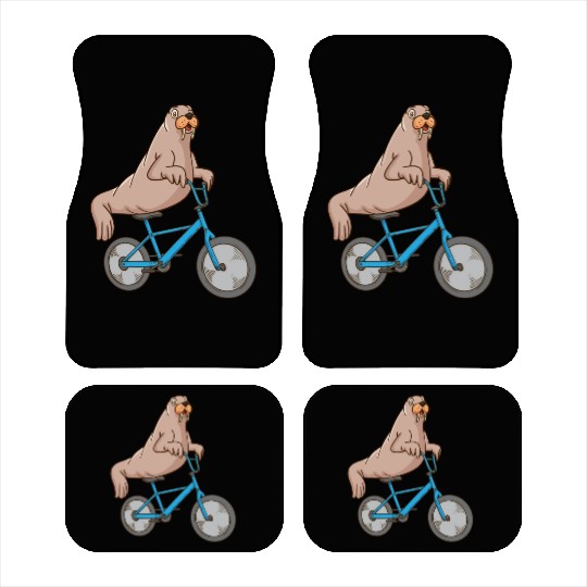 Harp Seal Lover Ocean Bicycle Riding Sea Lion Seal Car Mats
