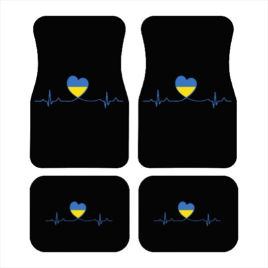 My Heart Beats For Ukraine Car Mats