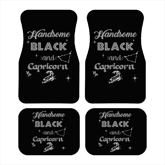 Handsome Black Capricorn Car Mats