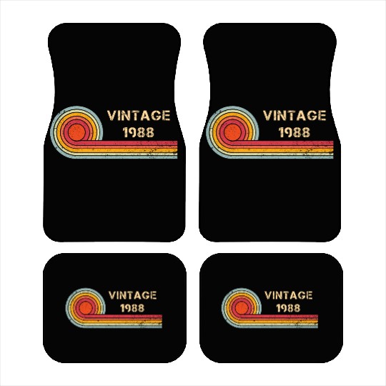 Vintage 1988 birthday retro design Car Mats