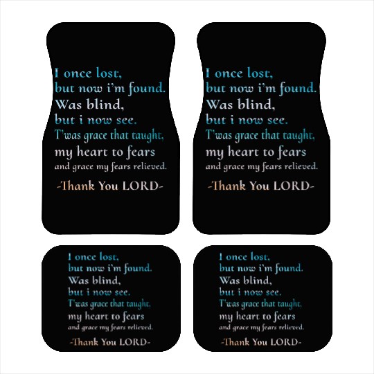 Thank you Lord gratitude thankful blessings Car Mats