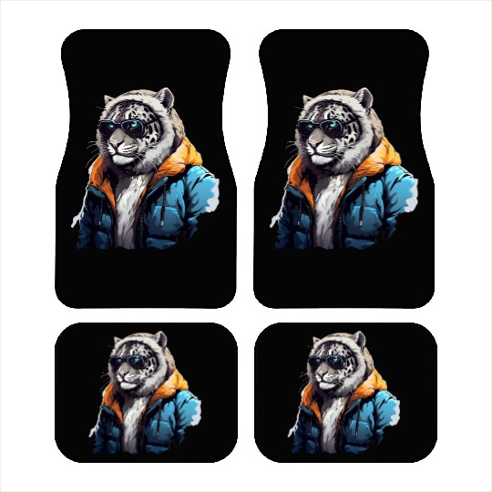 Street Style Snow Leopard | Leopard Lovers Car Mats