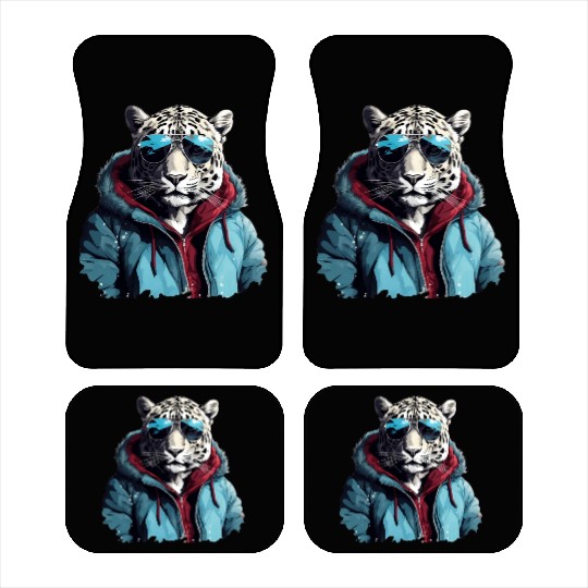 Street Style Snow Leopard | Leopard Lovers Car Mats