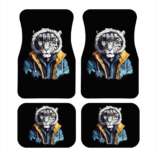 Street Style Snow Leopard | Leopard Lovers Car Mats