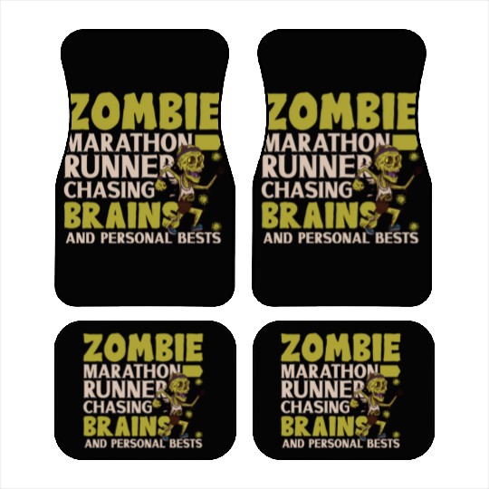Horror Zombie Runner Half Marathon Running Jogging Car Mats