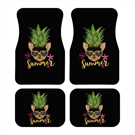 Funny Pineapple Happy Summer Vacation Dog Lover Car Mats