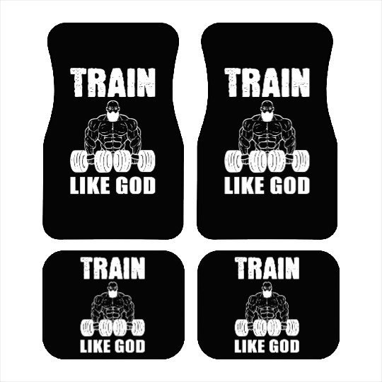 Train Like God Gym Instructor Gift Car Mats